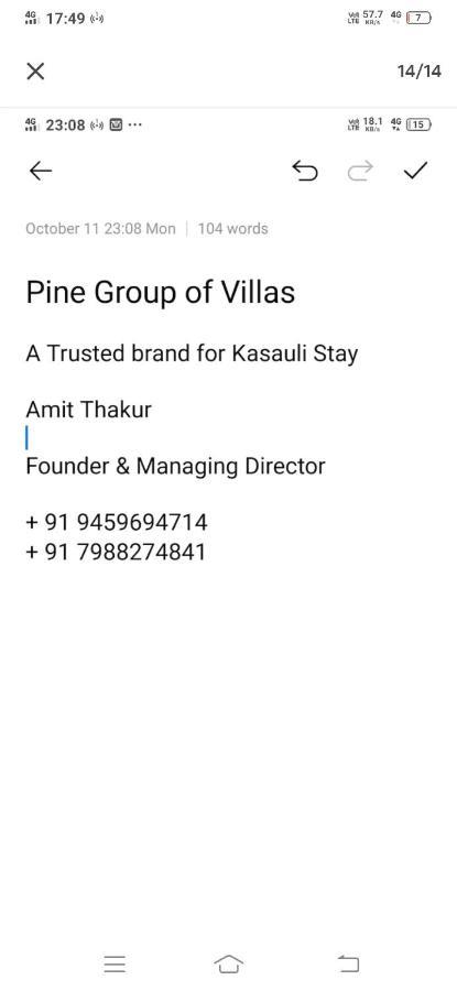 Himalyan Hills I Serviced Apt I Nature I Chef I Kasauli By Exotic Stays Esterno foto